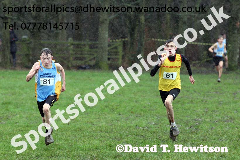 Minor boys Northern Inter Counties Schools Cross Country, Stockton. Photo: David T. Hewitson/Sports for All Pics